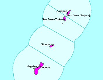 Official National Weather Service Guam map highlighting Guam and the Northern Mariana Islands during the Champi typhoon watch.